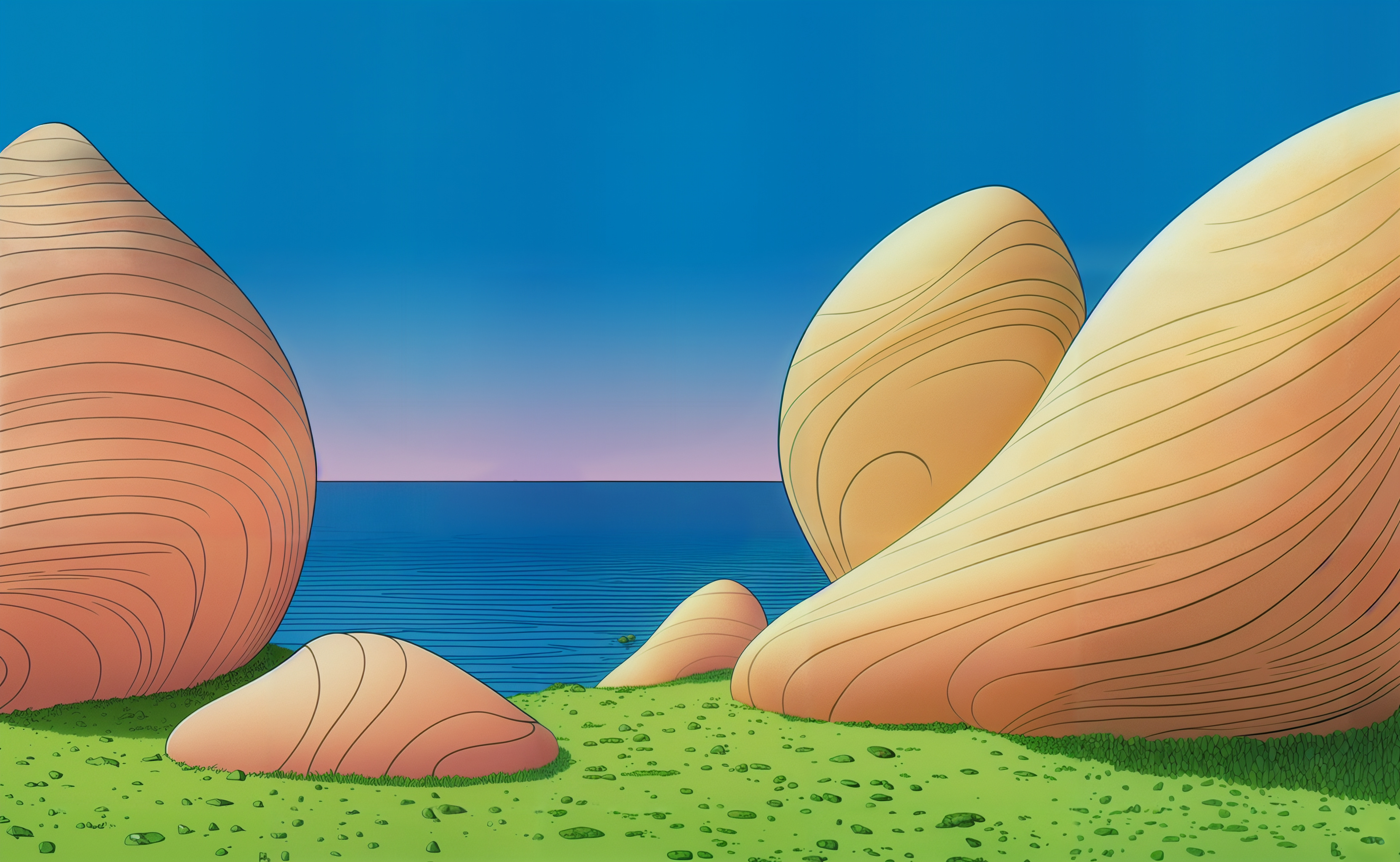 Rocks small and big